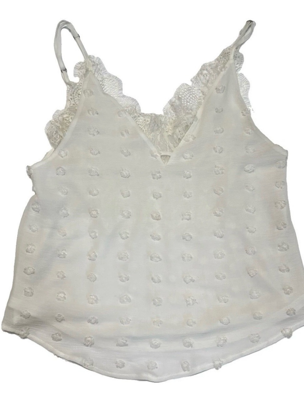 Boho Romantic White Crochet Lace Cami Tank Small Flowy Cottagecore Fairy Top